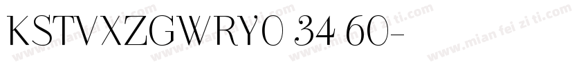 KSTVXZGWRY0 34 60字体转换